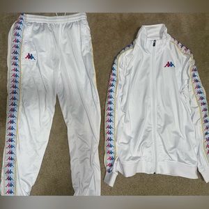 Men’s white Kappa track suit size L